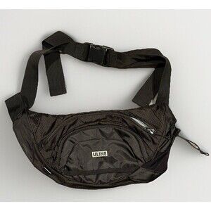 ULINE Adult Black Nylon Fanny Pack